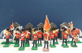 W. Britain (Britains) a Regimental Marching Band to include 14 foot soldiers with