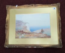Elliot H. Marten ( 1886-1910) Hawick Scotland, 'Near Lyme Regis, Dorset' a signed watercolour