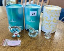 Swarovski Crystal Glass, mixed lot including 'Bo Bear - So Sweet', 'Happy Duck - Snowflake Duck',