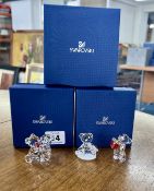 Swarovski Crystal Glass, Kris bears including 'A lovely Surprise', A sunflower for you', 'A red rose