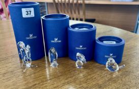 Swarovski Crystal Glass, a small mixed collection including 'Wren', 'Robin (Winter Sparkle) etc, all