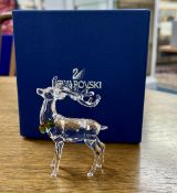 Swarovski Crystal Glass, 'Christmas Stag - 2018', boxed.