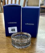 Swarovski Crystal Glass, Be Swarovski Exclusive Tea Light Holder, boxed.