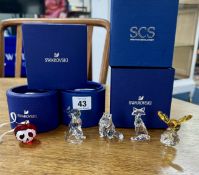 Swarovski Crystal Glass, a small mixed collection including 'Vervet Monkey - 2018 Event Piece' (tail