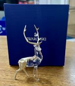 Swarovski Crystal Glass, 'Holiday Magic Stag', boxed.