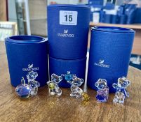 Swarovski Crystal Glass, Kris bears including 'Aries', 'Cancer', 'Virgo', 'Prince & Princess' etc,
