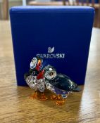 Swarovski Crystal Glass, 'Atlantic Puffins - 2019', boxed.