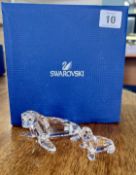Swarovski Crystal Glass, Sea Lion Mother with Baby Sea Lion, boxed.