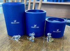 Swarovski Crystal Glass, mixed lot of mice including 2017 - Mouse, Anniversary Mouse limited edition