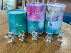 Swarovski Crystal Glass, Kris bears including 'Cupid', 'Playful Butterflies', '2013 20th Anniversary