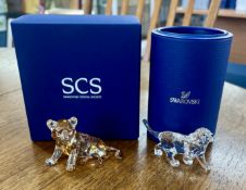 Swarovski Crystal Glass, Annual Edition 2010 Companion Tiger Cub Sitting to go with Annual Edition