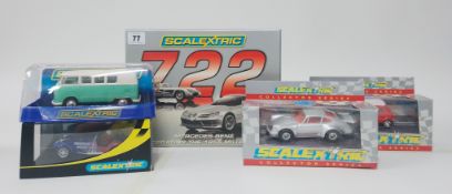 A collection of Scalextric models, to include a 'Limited Edition 800- Mercedes Benz' and 4