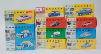 Vanguards, 'VA14008 Cable & Wireless Austin Minivan' with 9 additional models, boxed. (10)