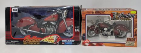 Guiloy, 2 'Indian Motorcycle' die-cast models, boxed. (2)