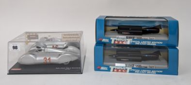 Lledo, 2 'Exclusive Limited Edition- Thrust Super Sonic' models, and a Carrera 'Avus 1937'