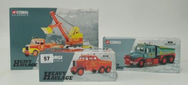 Corgi, Heavy Haulage '17902 Sunter Brothers Scammell Contractor' with 2 additional models, boxed. (