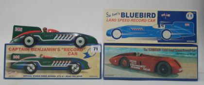 Schylling 'Captain Benjamin's ''Record Car''' with 2 additional record car models, boxed. (3)