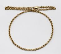 A 9ct gold necklace, approx 24g, overall length 58cm.