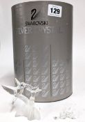 Swarovski Crystal Glass, 'Hummingbird', boxed, (yellow glue on flower, one flower detached with