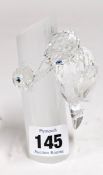 Swarovski Crystal Glass, Annual Edition 1988 - 'Caring and Sharing' - 'Woodpeckers', unboxed.