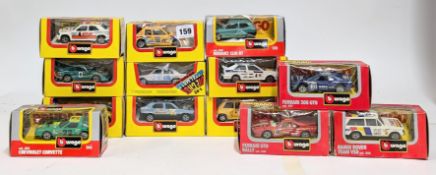 Burago, 'Cod. 4116 - Peugeot 205 Safari', boxed, with 12 additional models, boxed. (13)