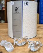 Swarovski Crystal Glass, Annual Edition 1989 'Amour' - 'The Turtledoves', boxed, (Turtledoves are