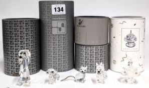 Swarovski Crystal Glass, a mixed collection including 'Birthday Cake 1987-1992', 'Mini Cat with