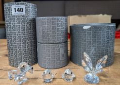 Swarovski Crystal Glass, a mixed collection including 'Dachshund Large - Variation 3 Metal Spring