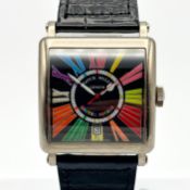 Franck Muller, a rare 2006 gents 18ct white gold cased Geneva 'Master Square' automatic date