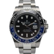 Rolex GMT-Master II, a 2015 gents Oyster Perpetual Date, 'Batman' wristwatch, stainless steel,