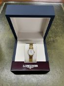 Longines, a 2015 ladies quartz Classique wristwatch with mother of pearl and diamond dot face,