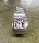 Cartier, a 2014 gents Santos Galbee XL automatic steel date wristwatch, reference CRW20098D6,