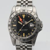 Rolex Explorer II, an iconic gents 'Steve McQueen' Oyster Perpetual Date, model 1655, stainless