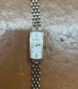 A 9ct ladies Rotary wristwatch set on a 9ct gold bracelet, total weight approx 14.8g.