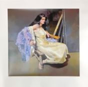 Robert Lenkiewicz (1941-2002), limited edition print on canvas paper 'Esther Seated' 362/475,