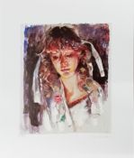 Robert O. Lenkiewicz (1941-2002), limited edition print 'Study of Mary' 19/35, with pencil