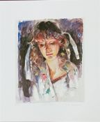 Robert Lenkiewicz (1941-2002), limited edition print 'Study of Mary' 22/35, with pencil