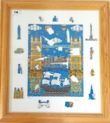 Brian Pollard (1946-) framed limited edition novelty puzzle 'Mayflower at Tower Bridge' 16/50,