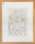 Fred Yates (1922-2008) original illustration 'Going up to Heaven' from 'Whatever happened to