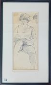 Robert Lenkiewicz (1941-2002), pencil sketch 'Study - Hampstead' 196015, with pencil signature,