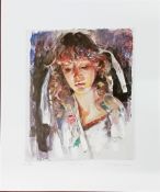 Robert Lenkiewicz (1941-2002), limited edition print 'Study of Mary' 23/35, with pencil