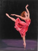 Elena Hollett, acrylic on canvas, 'Scarlett', overall size 80cm x 60cm. Consigned directly from