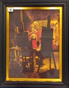 Robert Lenkiewicz (1941-2002), two photographs of self portrait paintings, framed and glazed,