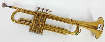 A mid 20th century brass trumpet in B flat, bought in 1959 and last played in 1965 in the North