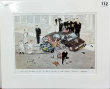 'Tugg' Wilson (1930-2006), four humorous prints of naval theme, mounted, to include 'Ring the