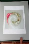 Two leather portfolios of numbered edition contemporary abstract prints, to include approximately 40