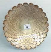 A Silver scallop style bowl, hallmarked Sheffield 1938, maker Mappin and Webb, silver weight 10.