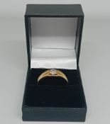 An 18ct old cut diamond ring, large size, total weight 5.9g.