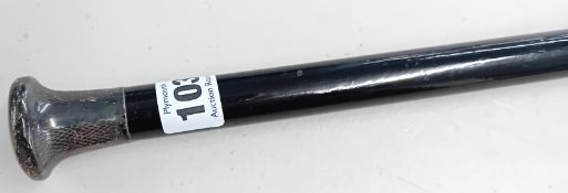 A possible military swagger stick, converted to a walking stick, length 91.5cm. Sold on behalf of