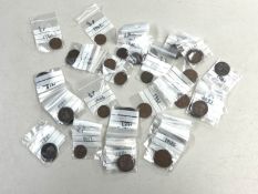 A mixed collection of coins to include 1941 half penny, 1901 one penny, 1920 half penny, 1938 one